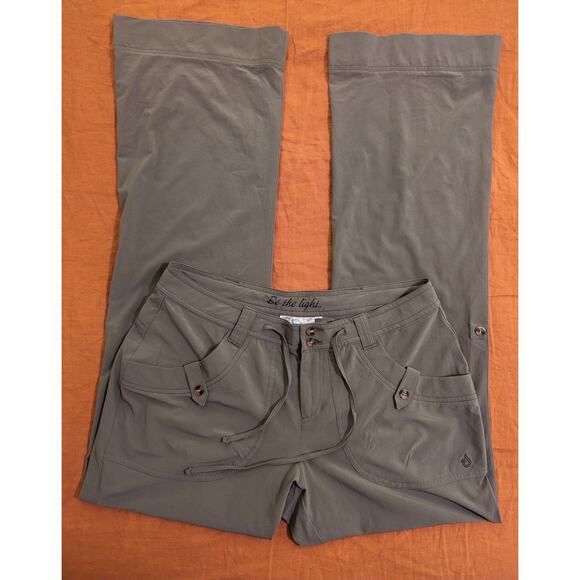 Isis poly/spandex drawstring flare roll-up pants - Size 8R, EUC - Picture 4 of 6